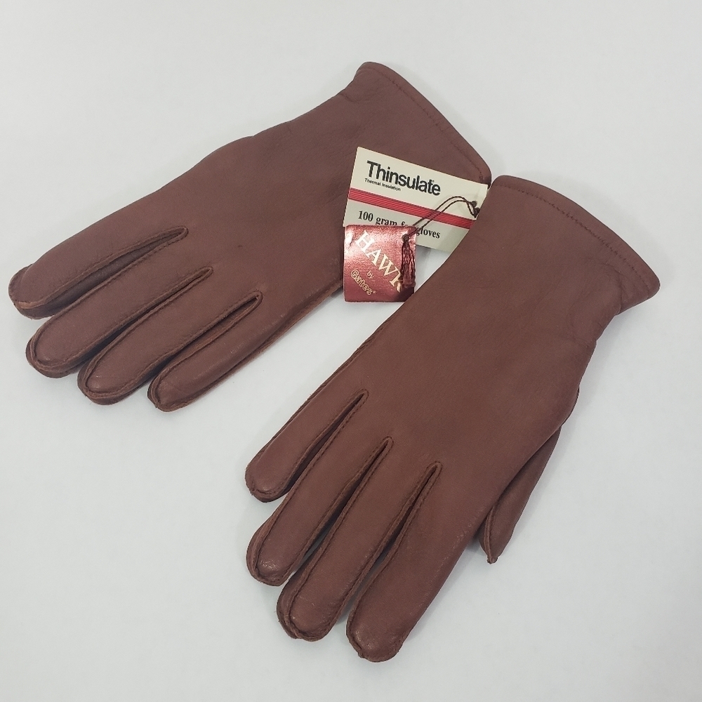 Hawk by Gates Thinsulate brown leather gloves NWT ladies size XL